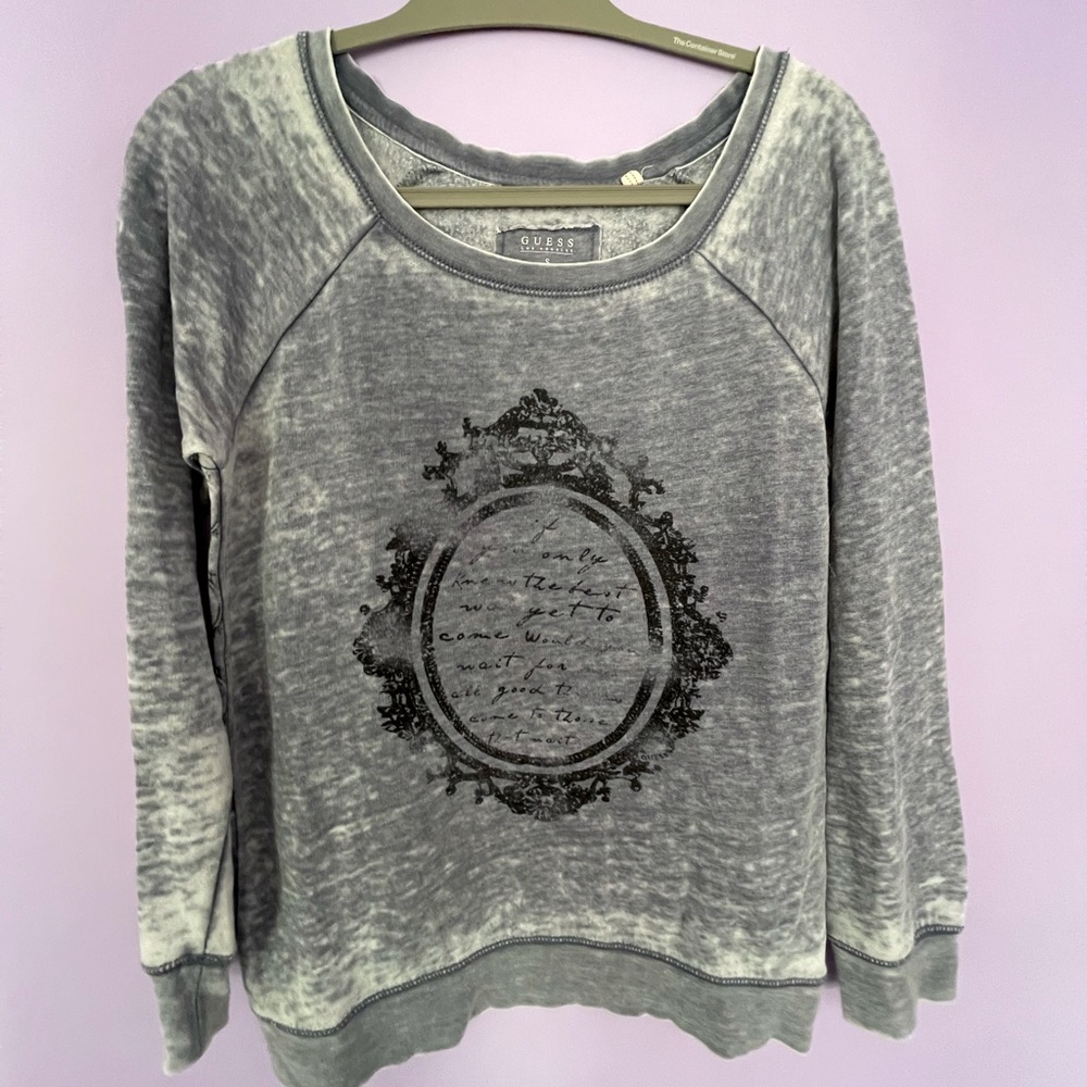 Guess Small Purple / Gray Pullover